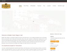 Tablet Screenshot of middlecreekvillage.com